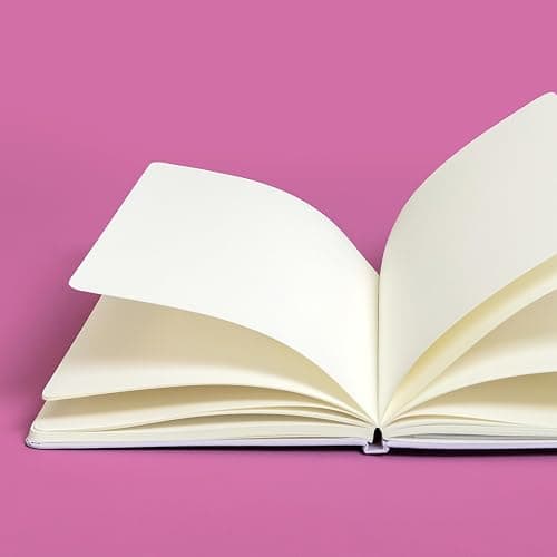 PAPERAGE Blank Journal Notebook, (Black), 160 Pages, Medium 5.6 in x 8 in - 100 GSM Thick Paper – Hardcover Journaling Notebook for Work, School, Note Taking or Sketching thumbnail 7