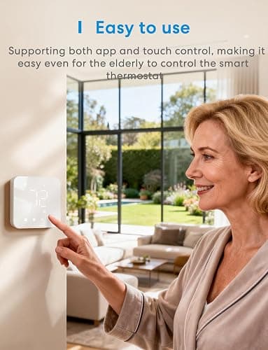 meross Smart Thermostat for Home, WiFi Thermostat Works with Matter, Alexa, Apple Home, Google Assistant, App & Voice Control, 7x24h Scheduling, Energy Saving, C-Wire Required thumbnail 8