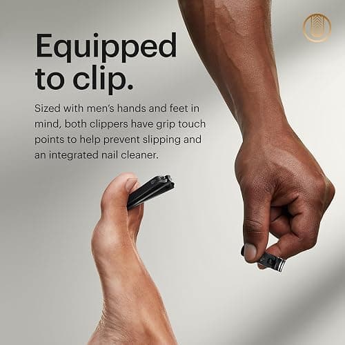 MANSCAPED® Shears 3.0, 5-Piece Precision Men’s Nail Grooming Travel Kit, Stainless Steel Manicure Set with Fingernail & Toenail Clippers, Nail File, Slant Tip Tweezers, Cuticle Scissors, Travel Case thumbnail 3