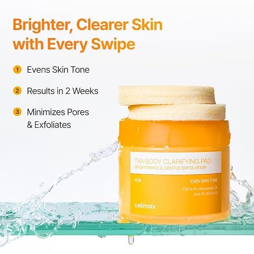 celimax TXA Body Clarifying Pad, 50 Pads | Deodorant Pad, Dark Underarms Treatment, Knee & Elbow, Strawberry Skincare, Gentle Exfoliating Body Scrub, Dark Spot Remover thumbnail 3