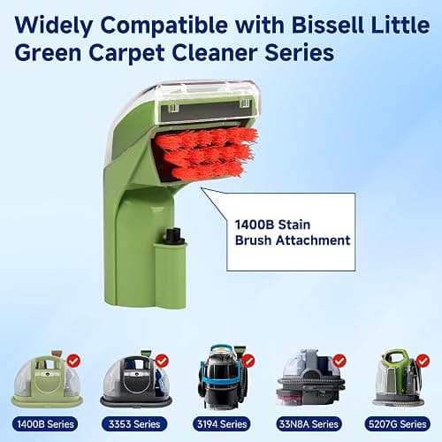 1400B 3353 for Bissell Little Green Carpet Cleaner Brush Attachment – 3" Tough Stain Brush Tool for 1400B 3353 Series, Multi-Surface Portable Deep Cleaner Parts thumbnail 2