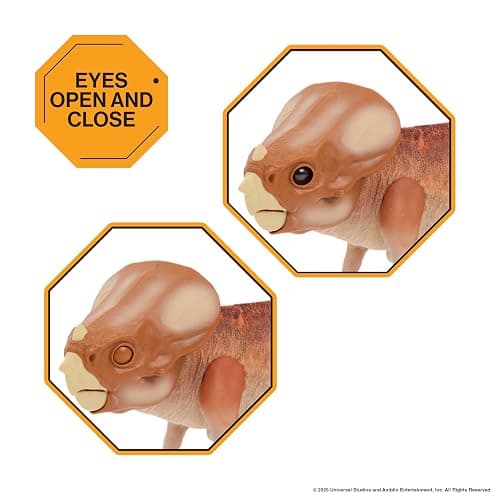 Wow! Stuff: Jurassic World Dolores Deluxe Puppetronic by RealFX - Interactive Baby Aquilops, 30+ Actions & Sounds, Realistic 15" Dinosaur Toy, Ages 8+ thumbnail 8