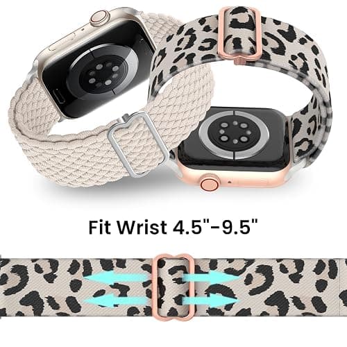 Delidigi Stretchy Bands Compatible for Apple Watch Band Women 40mm 38mm 41mm 42mm 44mm 45mm 46mm 49mm, Nylon Braided Straps for iWatch Series 11 10 9 8 7 6 SE 5 4 3 Ultra 3 2 1 thumbnail 4