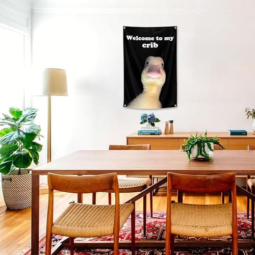 ILINJAU Welcome To My Crib Flag Funny Tapestry 2x3Ft Indoor Outdoor Wall Art Tapestry for Bedroom Teens Room Decoration Living Room Bedroom thumbnail 5