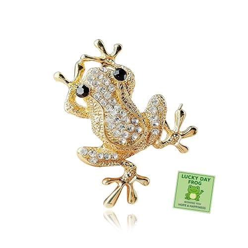 Cute Frog Enamel Pin Brooch for Women Green Animal Jewelry Accessories Frog Costume Christmas Pin - Image 1