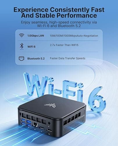 KAMRUI Mini PC, E3B 11 Pro AMD Ryzen V2748 (Beat R5 6650H/R7 5825U, up to 4.3GHz) Mini Desktop Computer,16GB DDR4 512GB 3200MT/s SSD, Radeon Vega 7 Graphics Triple 4K Display/Dual LAN/WiFi6/BT5 thumbnail 4