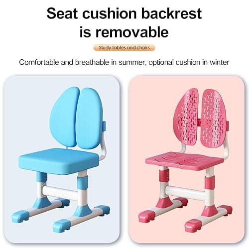 Tazauue Kids Desk and Chair Set, Height Adjustable Children Study Table and Chair, Desk for Kids, Toddler Writing Table with Bookstand and Storage Drawer, Mesa para Niños for Boys Girls thumbnail 8