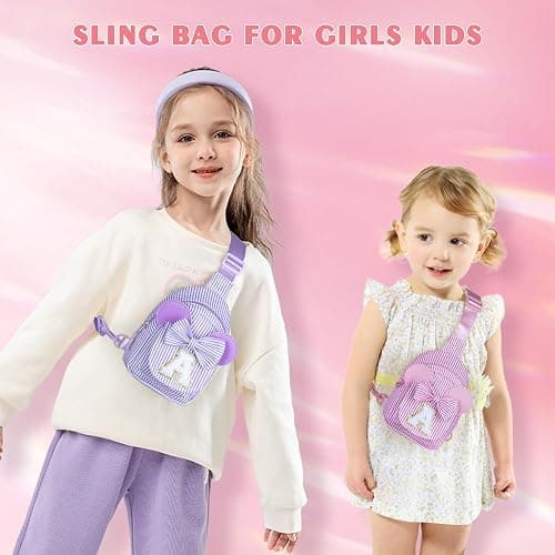 QLOVEA Christmas Gifts for Kids Girls - Sling Bags for Girls Kids | Initial Small Crossbody Bag Purses Girl Kid Gifts thumbnail 5