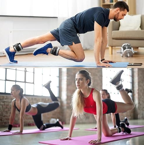 Sportneer Adjustable Ankle Weights Set - 1 Pair (2-10 lbs) Removable Sandbags for Women & Men, Comfortable Neoprene Leg Weights for Walking, Running, Pilates, Yoga, Home Workout & Physical Therapy thumbnail 7