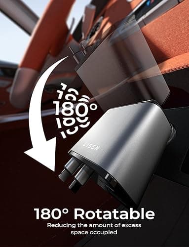 LISEN Retractable Car Charger, 69W Cars Adapter USB C Fast Charger, Car Accessories for Women Men, Christmas for Gifts for Dad Mom, Gifts for Women Men, for iPhone 17 Pro Max Air 16 15 14 13 Plus thumbnail 9