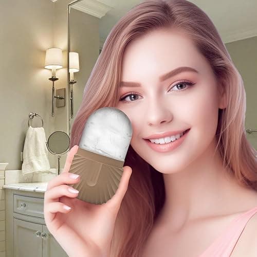 Ice Roller for Face and Eyes | Face Ice Mold Facial Cooling Roller Massage | Silicone Beauty Facial Rollers for Puffiness | for Face Eye Neck Brighten Skin thumbnail 2