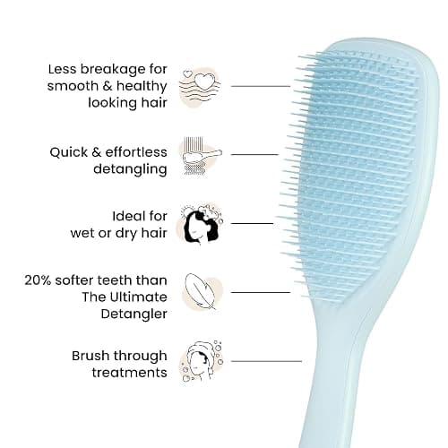 Tangle Teezer Fine & Fragile Ultimate Detangler Brush, Dry & Wet Hair Brush to Detangle & Reduce Breakage, Large, Seafoam Blue thumbnail 4
