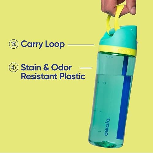 Owala FreeSip Clear Tritan Plastic Water Bottle with Straw, BPA-Free Sports Water Bottle, Great for Travel, 25 Oz, Shy Marshmallow thumbnail 6
