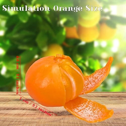 funnysquee Tangerine Squishies Stress Relief Soft Scented Simulation Orange Fruit Squeeze Toys Cute Birthday Gift Novelty Toy for Kid Adult thumbnail 2