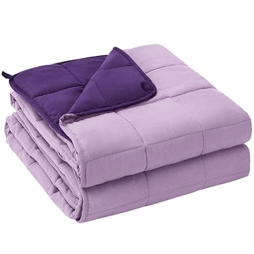 yescool Weighted Blanket for Adults (20 Lbs, 60”X 80”, Purple) Heavy Thick Bed Blanket Queen/Full Size for Sleeping Perfect for 190-210 Lbs, Cozy Gifts for Women, Machine Washable - Image 1