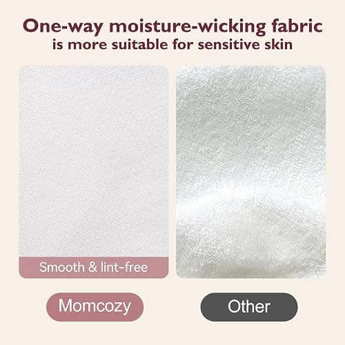 Momcozy Reusable Nursing Pads, Innovative Use of One Way Moisture-Wicking Fabric & 3-Layer Washable Breast Pads, Ultra-Thin Design, Light and Unburden, 14 Pack + Wet & Dry Separation Bag + Wash Bag thumbnail 3
