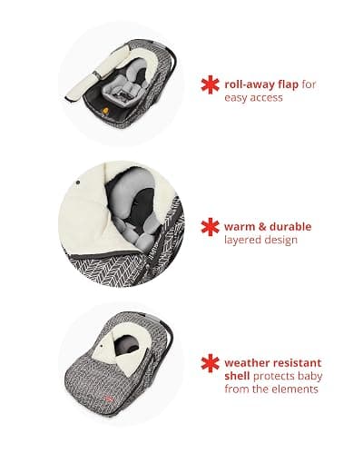 Skip Hop Winter Car Seat Cover, Stroll & Go, Heather Grey 16x3x27 Inch (Pack of 1) thumbnail 4