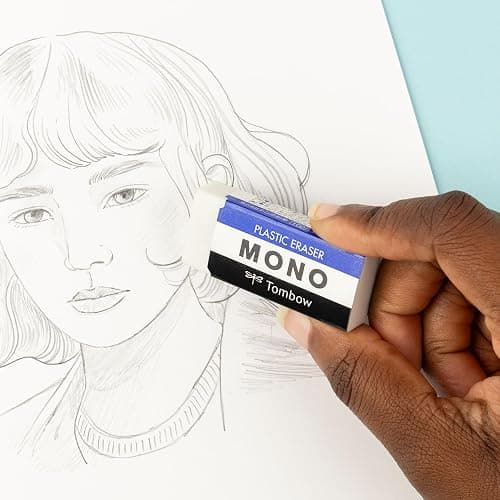 Tombow 57324 MONO Eraser, White, Medium, 3-Pack. Cleanly Removes Marks Without Damaging Paper thumbnail 4
