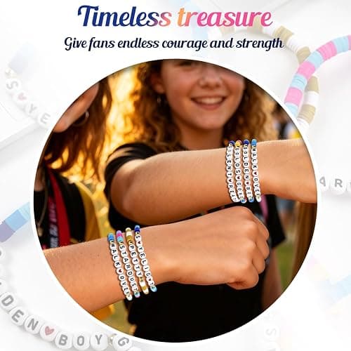 HiheXien Singer Friendship Bracelets for Fans - Handmade Stackable Gifts | Inspired by concert outfits, these stackable bracelets are perfect for birthdays, parties, and fan gifts. Fashion, for fans thumbnail 5