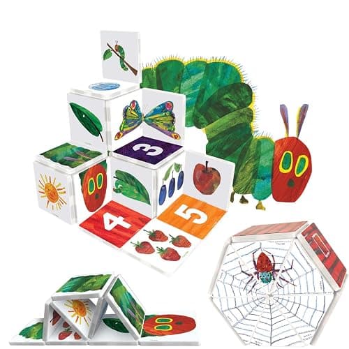 CreateOn Eric Carle The Very Hungry Caterpillar & Bonus Very Busy Spider Playset, Magnetic Building Toys, Educational, STEM and Montessori Tools, Magnetic Tiles for Kids Ages 3+, 24 Pieces thumbnail 3