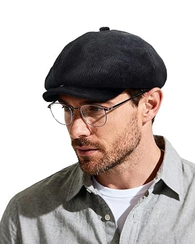 Clakllie Men's Newsboy Hat Peaky Blinders Hat Flat Cap for Women Elegant Style Beret Scally Hats Soft Cabbie Driver Snap Hats - Image 1