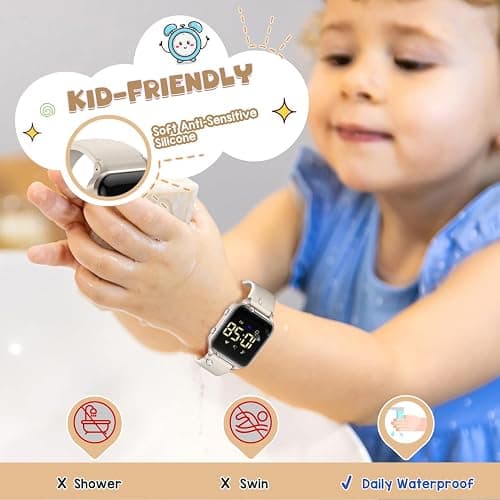 Timever Kids Digital Watches for Ages 5-14 Girls Boys,Kids Sports Watch Outdoor Digital Watches with Step Counting/Distance Calculation/Vibration Dual Alarm Clock/Stopwatch/5 ATM Waterproof thumbnail 7