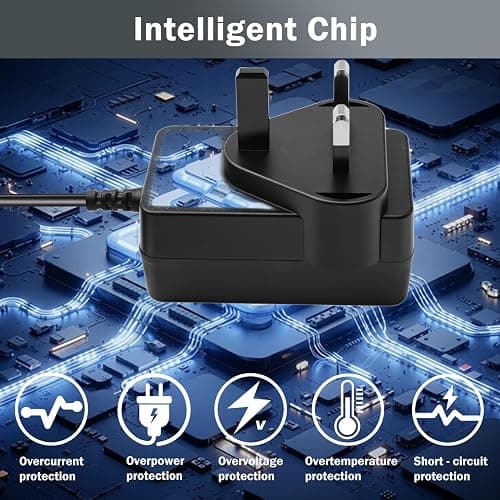 12V Power Adapter for Yamaha Keyboard, piano keyboard charger for yamaha DC/AC 12V 2A Power Supply Charger for PSR DGX YPG YPT DD, EZ, P Series Electronic Piano, 1.5m Cable thumbnail 6