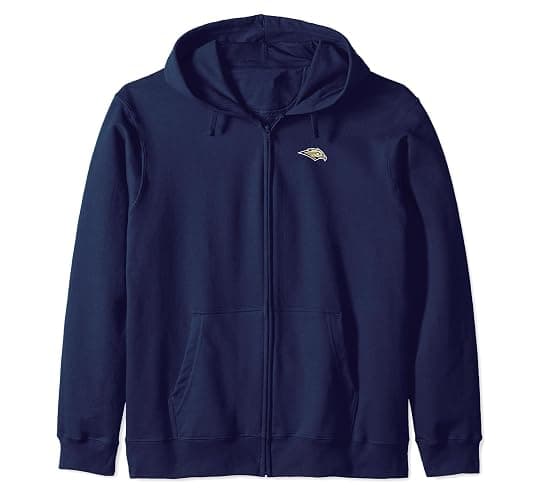 Oral Roberts Golden Eagles Left Chest Icon Navy Zip Hoodie - Image 1