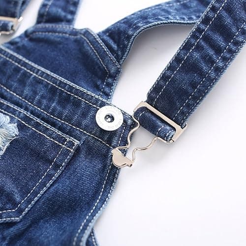 KIDSCOOL SPACE Baby Girl Boy Jean Overalls,Little Kid Bib Pocket Denim Workwear thumbnail 3