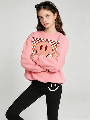 Lianpyxa Tween Girl Clothes Cartoon Sweatshirt Elastic Waist Sweatpants 2PCs Girls' Fall Clothing Sets thumbnail 4