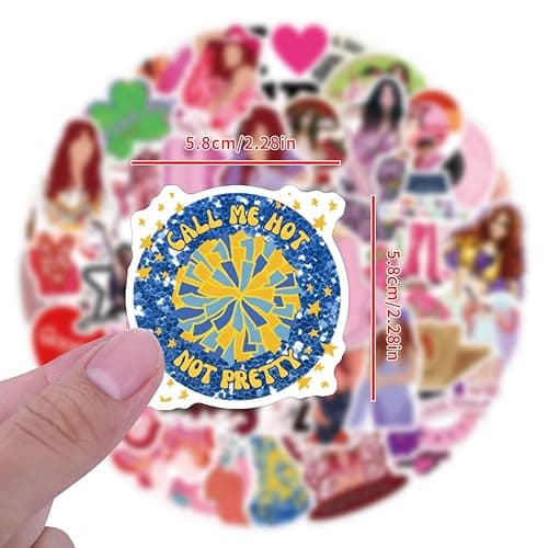 50PCS Chappell Singer Roan Stickers,Water Bottle Stickers Waterproof Vinyl Decals, Singer Stickers for Laptop, Phone, Journal, Skateboard, Guitar, Bike (a) thumbnail 3