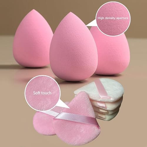 GFOUNS 21 pcs Beauty blender Makeup Sponge Bulk:Blender Sponges 21 Pcs for Liquid, Cream, and Powder, Multi-colored Pink make up sponges for foundation thumbnail 6