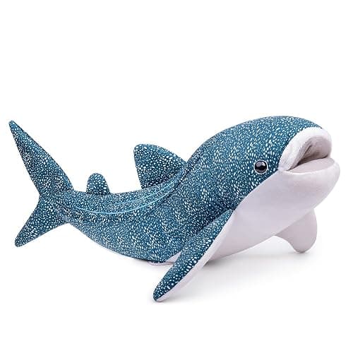 ZHONGXIN MADE Simulation Great Whale Shark Plush Toy - Realistic 20.5" Long Lifelike Blue Texture Whale Shark Stuffed Toys, Super Soft Ocean Sea Creatures Sharks Plush Toy Gift Collection for Kids thumbnail 6