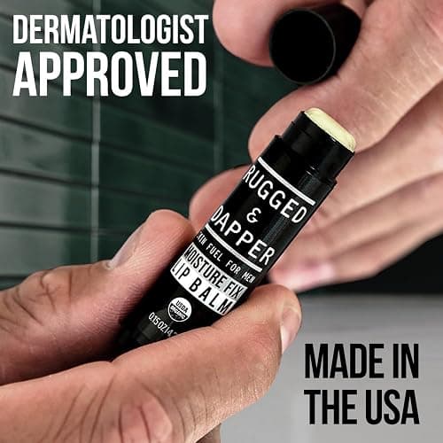 RUGGED & DAPPER Lip Balm for Men - Certified Organic + Natural Ingredients - 4 Pack - Hydrating Mens Chapstick - thumbnail 2