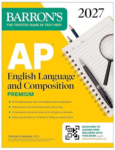 AP English Language and Composition Premium, 2027: Prep Book with 8 Practice Tests + Online Practice (Barron's AP Prep) - Image 1