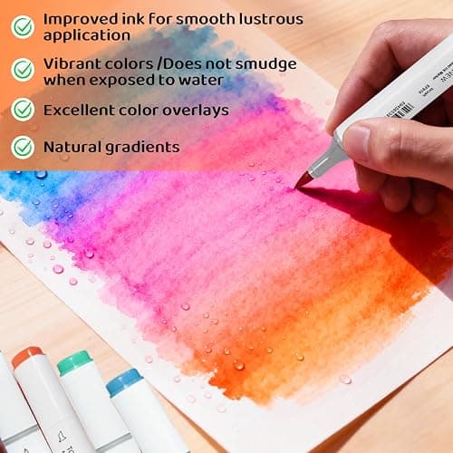 Liulich 10Pcs Alcohol Markers Pure Color Series,Dual Tip Soft Art Solid Color Markers Set for Adults Beginner Drawing Sketching (Brown) thumbnail 5