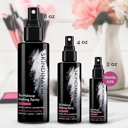 Skindinavia The Makeup Finishing Spray, Bridal Makeup Setting Spray, All-Day Wear, Long-Lasting Up to 16+ Hours, Heat-Resistant & Waterproof, Wedding Day, Bridal Shower Gift, 8.0 Oz thumbnail 5