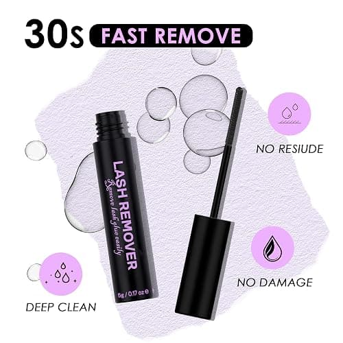 GAQQI Lash Bond and Seal and Remover, Waterproof Lash Clusters Glue Easy to Use 3 in 1 Strong Hold DIY Eyelash Adhesive Kit, Qucik Removal Eyelash Remover, 2 Pcs thumbnail 5