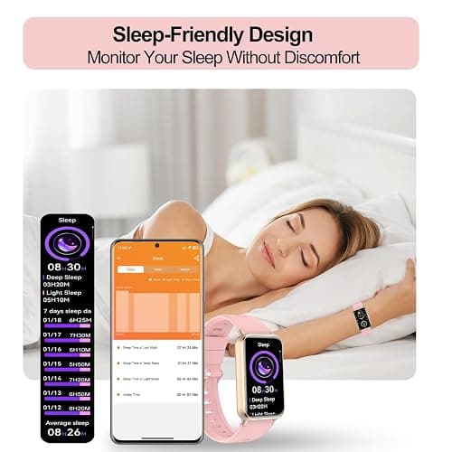 ALRETOME Fitness Tracker (Answer/Make Calls), Smart Watch for Women, with 1.47″ AMOLED Always-On Display, 24/7 Heart Rate, Sleep Tracking, 110+ Sport Modes, Waterproof, Compatible for Android Phone thumbnail 4