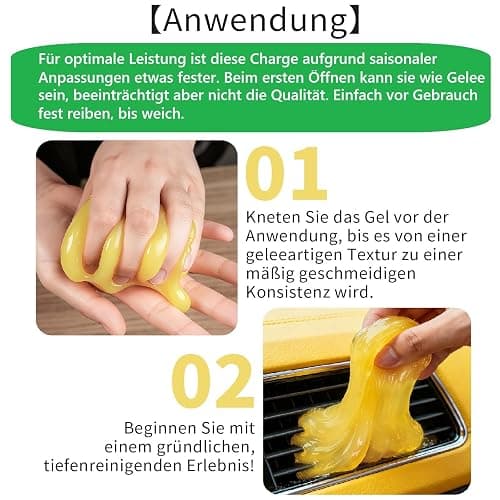 ASFSKY Tastatur Reinigungsgel Auto Reinigungsgel für den Innenraum Auto Schleim Reiniger Auto Zubehör Innenraum Cleaning Gel Universeller für Laptop, Drucker, Kameras (Delikates Grün) thumbnail 4