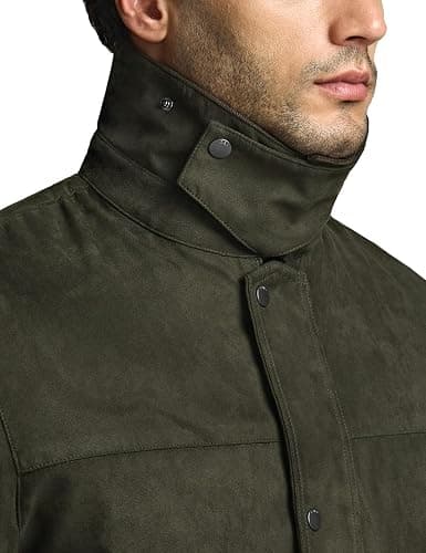 CQR Men's Flannel Lined Shirt Jackets, Long Sleeved Rugged Plaid Cotton Brushed Suede Shirt Jacket thumbnail 5