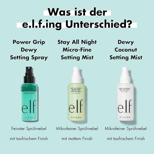 e.l.f. Power Grip Dewy Setting Spray, Ultrafeine & Langanhaltende Formel, Fixiert Das Make-Up Für Ein Hydratisiertes, Dewy Finish, Vegan & Tierversuchsfrei thumbnail 9