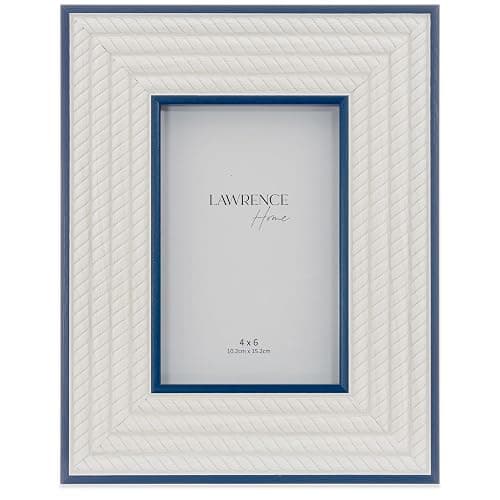 Lawrence Frames 4x6 Breem Frame -Navy with White Rope - Image 1