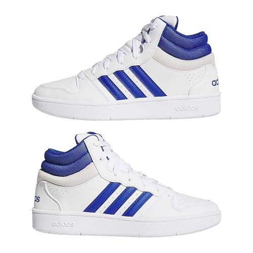adidas Mens Hoops Mid Classic Lace Up Sneakers Shoes Casual - Blue, White thumbnail 7