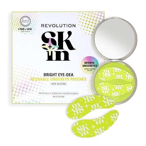 Revolution Skin, Bright Eye Reusable Silicone Eye Patches, Depuffs & Hydrates Eyes, Vegan & Cruelty-Free, 1 Pair Included - Image 1