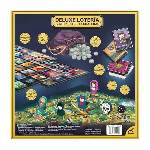 Deluxe Loteria Snakes and Ladders (Serpientes Y Escalera) with Loteria Classic Mexican Board Game thumbnail 3