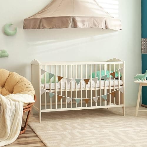 Oudain 2 Pcs Pennant Banner Flags Nursery Garland Triangle Bunting Flags Playroom Wall Decor Banner for Nursery Baby Shower Birthday Boho Wedding Party Event, Each 7.75 ft(Retro Color) thumbnail 7