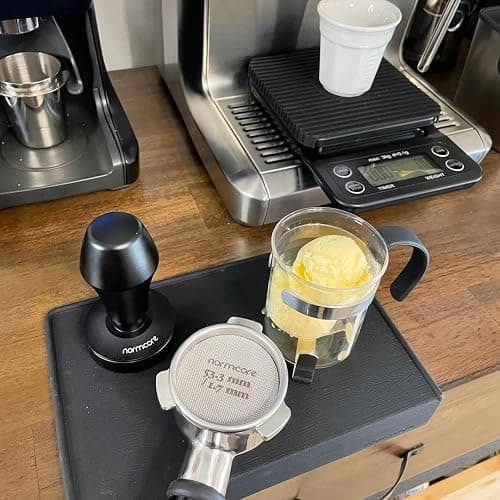 Normcore V4 Coffee Tamper 53.3mm - Spring-Loaded Tamper - Barista Espresso Tamper with 15lb / 25lb / 30lbs Replacement Springs - Anodized Aluminum Handle and Stand - Flat Base, Black thumbnail 2