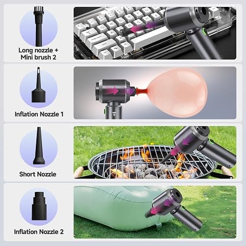 Ytnewin Car Vacuum Portable Cordless, Small Handheld Vacuum Cleaner with 24000PA High Power Suction, Mini Vacuum Cordless Rechargeable with One-Touch Empty, 10-in-1 Hand Vac for Car Home Office Dust thumbnail 6