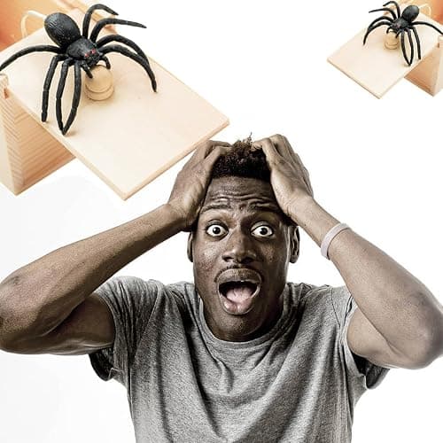 Winbar Rubber Spider Trick Box, Handmade Wooden Surprise Box with Hidden Spider, Trick Toys & Prank Stuff for Adults and Children thumbnail 2